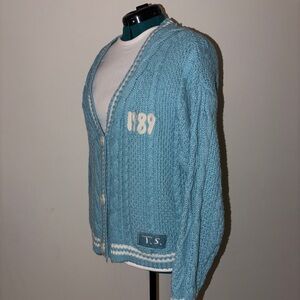 Taylor Swift Light Blue Cardigan Sweater